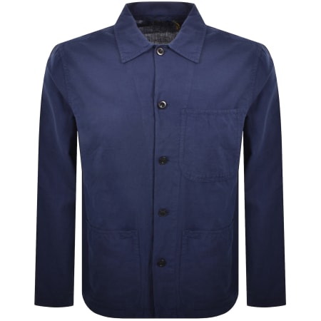 Product image for Ralph Lauren Linen Long Sleeve Shirt Navy