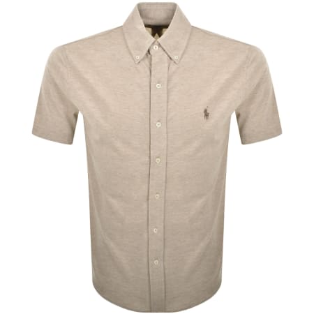 Product image for Ralph Lauren Short Sleeve Knit Shirt Beige