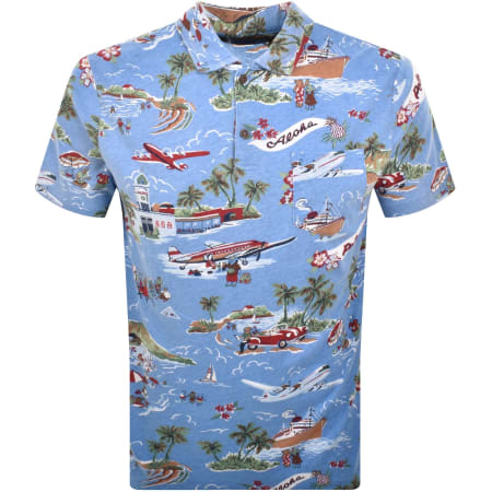 Product image for Ralph Lauren On Holiday Print Polo Blue