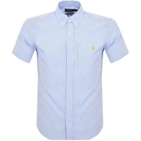 Product image for Ralph Lauren Stripe Short Sleeve Shirt Blue