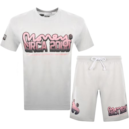 Product image for Money Circa Fade T Shirt Short Set Grey