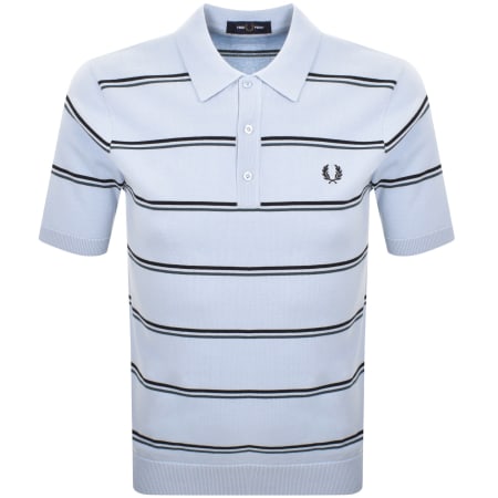 Product image for Fred Perry Striped Polo T Shirt Blue