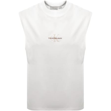 Product image for Calvin Klein Jeans Relaxed Fit Logo Vest White