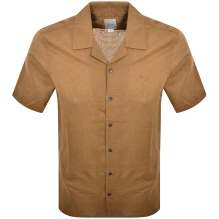 Product image for Calvin Klein Linen Shirt Brown