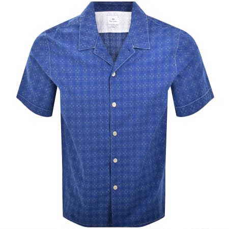 Product image for Paul Smith Casual Fit Short Sleeved Shirt Blue