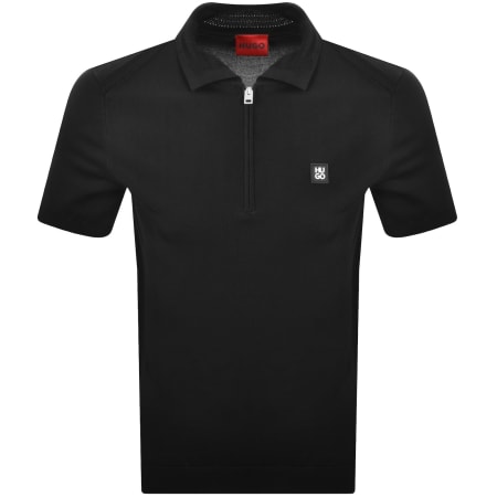 Product image for HUGO Sayfong Quarter Zip Polo Black