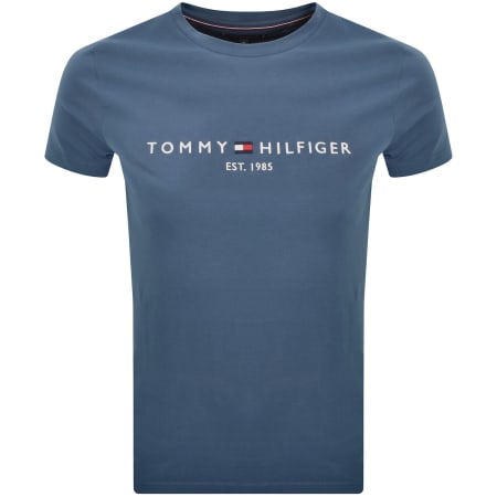 Product image for Tommy Hilfiger Logo Slim Fit T Shirt Blue