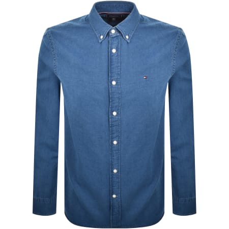 Product image for Tommy Hilfiger Regular Fit Chambray Shirt Blue