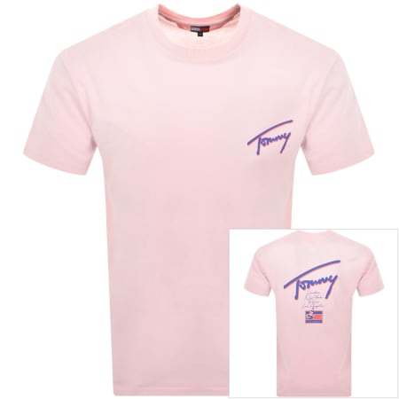 Product image for Tommy Jeans Faded Graphic T Shirt Pink