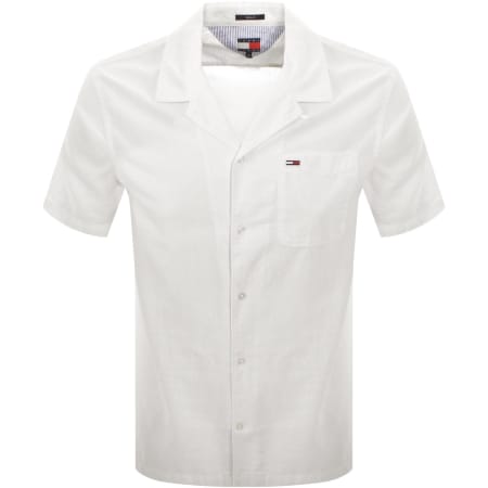 Product image for Tommy Jeans Linen Camp Shirt Cream