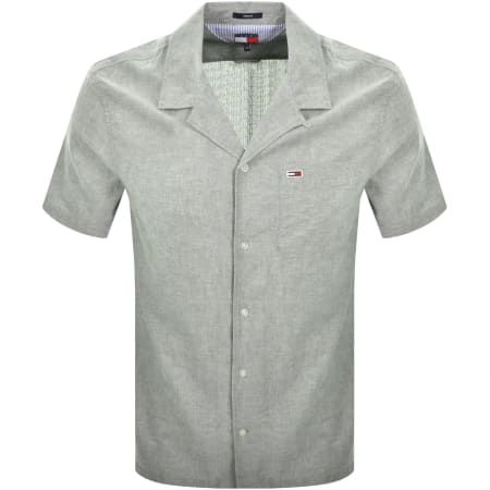 Product image for Tommy Jeans Linen Camp Shirt Green