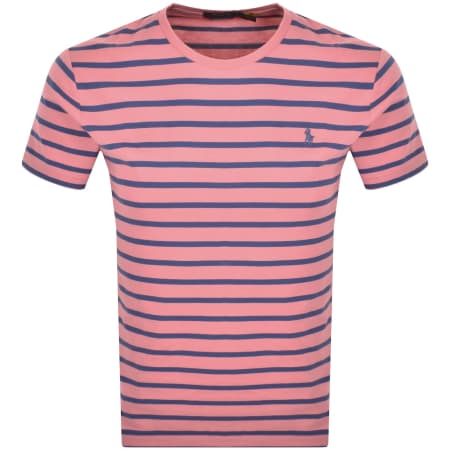 Product image for Ralph Lauren Stripe T Shirt Pink