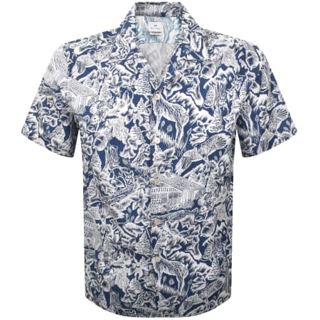 Product image for Paul Smith Casual Fit Short Sleeved Shirt Blue