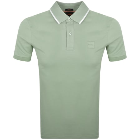 Product image for BOSS Passertip Slim Fit Polo T Shirt Green