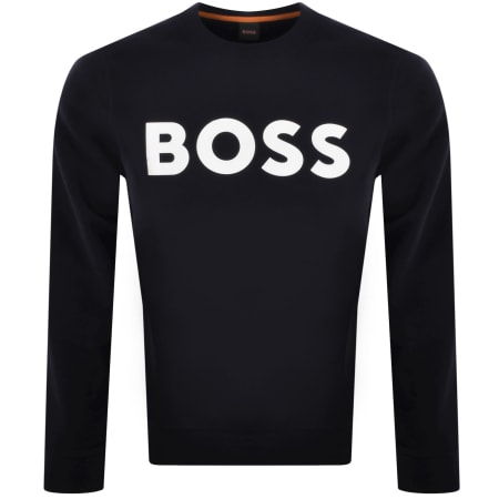 Product image for BOSS Webasic Crew Neck Sweatshirt Navy
