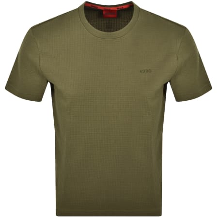 Product image for HUGO Austin Waffle T Shirt Green