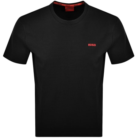 Product image for HUGO Austin Waffle T Shirt Black