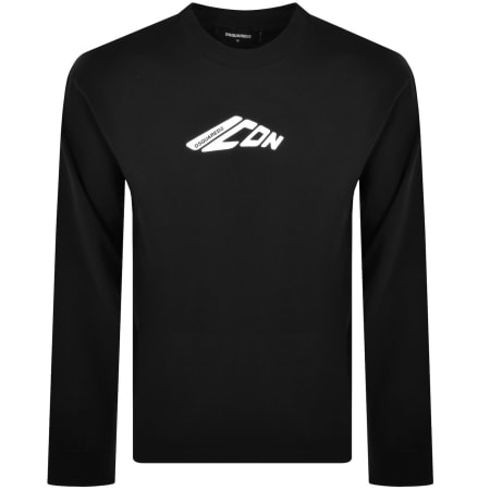 Product image for DSQUARED2 Logo Long Sleeve T Shirt Black