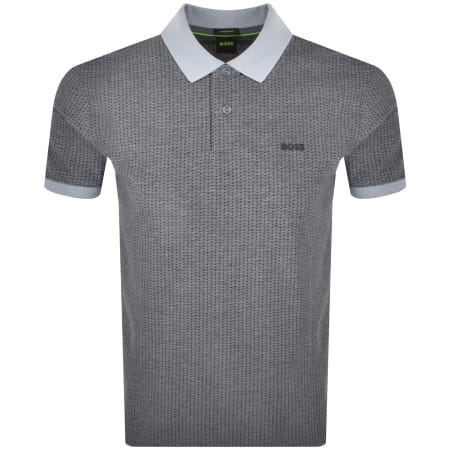 Product image for BOSS Dot Print Polo T Shirt Dark Grey