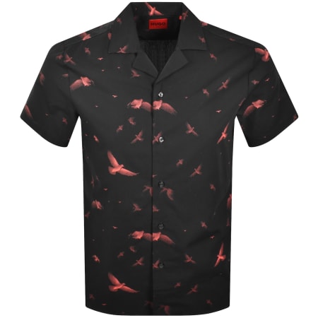 Product image for HUGO Ellino Linen Shirt Black