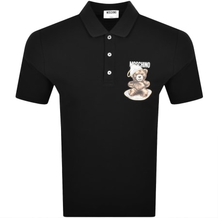 Product image for Moschino Short Sleeved Polo T Shirt Black