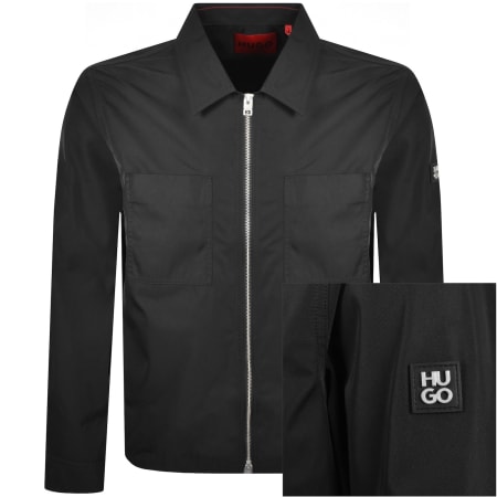 Product image for HUGO Evalom Overshirt Jacket Black