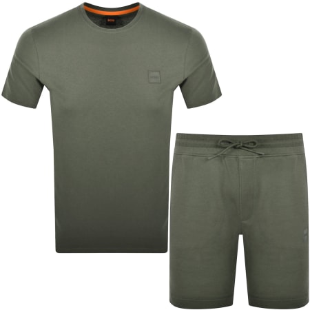 Product image for BOSS Tales T Shirt And Sewalk Shorts Set Green