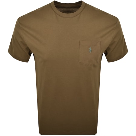 Product image for Ralph Lauren Logo T Shirt Brown