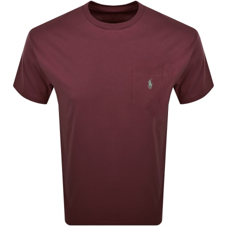 Product image for Ralph Lauren Logo T Shirt Red Wine