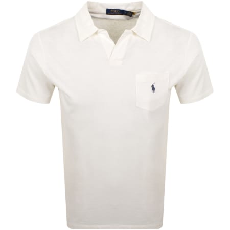 Product image for Ralph Lauren Pocket Polo T Shirt Off White