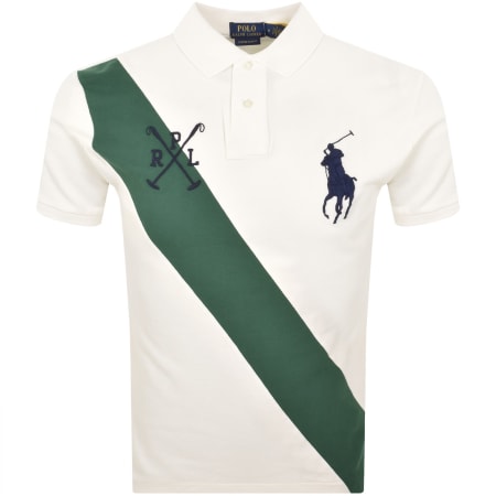 Product image for Ralph Lauren Short Sleeve Polo T Shirt Off White