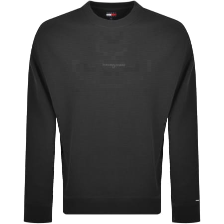 Product image for Tommy Jeans Waffle Sweatshirt Black