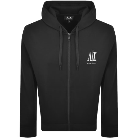 Product image for Armani Exchange Full Zip Logo Hoodie Black