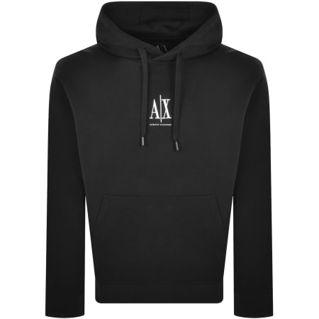 Product image for Armani Exchange Logo Hoodie Black