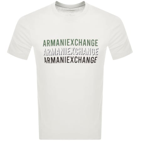 Product image for Armani Exchange Logo T Shirt Off White