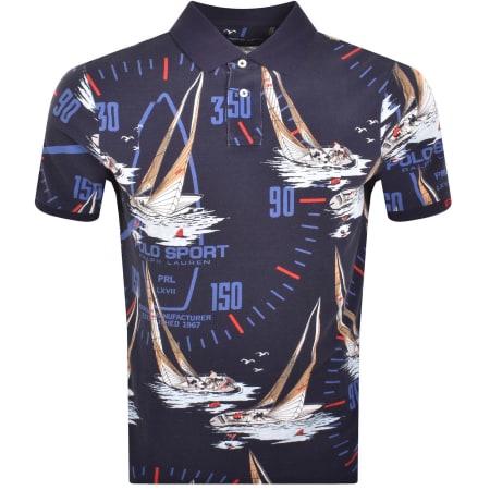 Product image for Ralph Lauren Sailboat Short Sleeved Polo Navy
