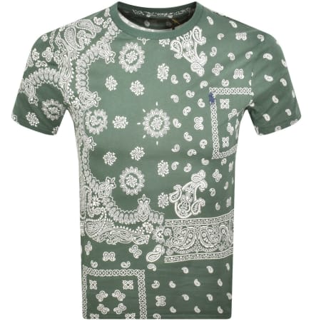 Product image for Ralph Lauren Crew Neck Slim Fit T Shirt Green