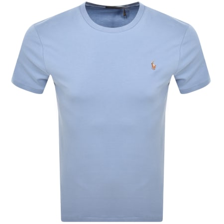 Product image for Ralph Lauren Pima Crew Neck T Shirt Blue