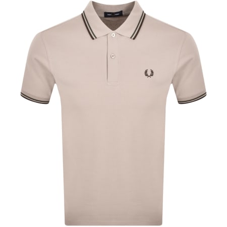 Product image for Fred Perry Twin Tipped Polo T Shirt Beige