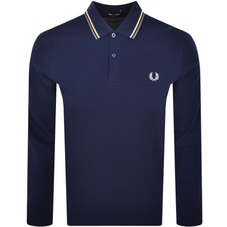 Product image for Fred Perry Twin Tipped Polo T Shirt Navy