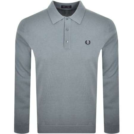 Product image for Fred Perry Long Sleeve Knit Polo Stockport Blue