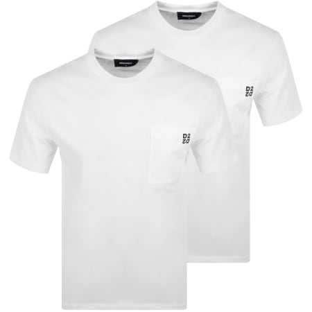 Product image for DSQUARED2 Twin Pack T Shirts White