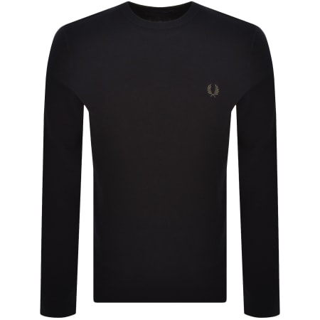 Product image for Fred Perry Pique Stitch Jumper Navy