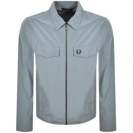 Product image for Fred Perry Zip Pocket Overshirt Stockport Blue