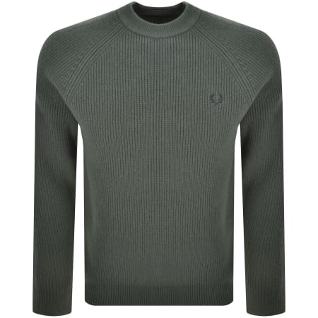 Product image for Fred Perry Lambswool Jumper Court Green