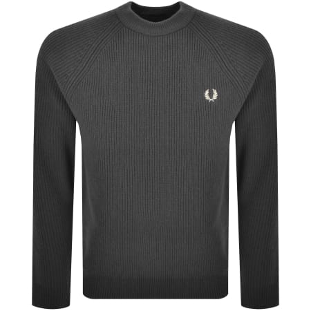Product image for Fred Perry Lambswool Jumper Anchor Grey