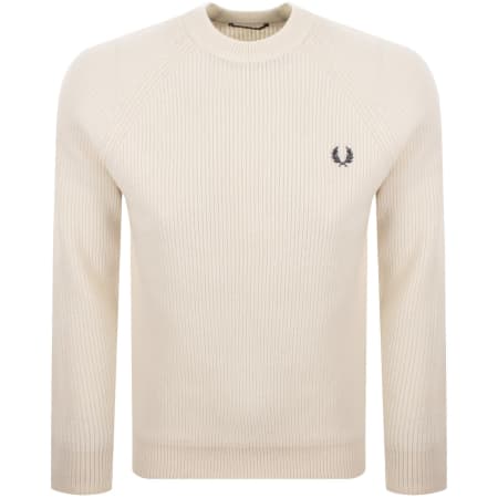 Product image for Fred Perry Lambswool Jumper Ecru