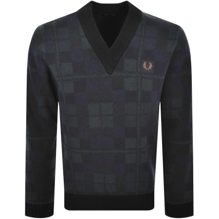 Product image for Fred Perry Tartan Jumper Blackwatch