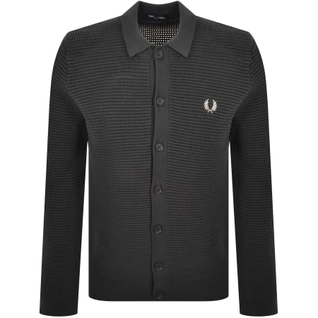 Product image for Fred Perry Pointelle Cardigan Anchor Grey