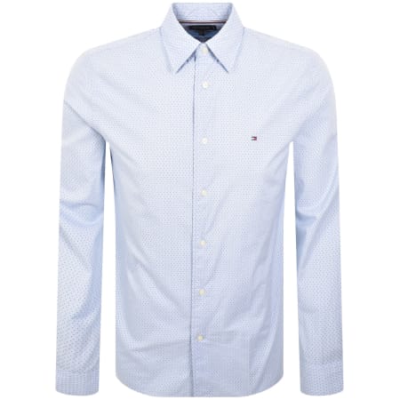 Product image for Tommy Hilfiger Flex Poplin Long Sleeve Shirt Blue